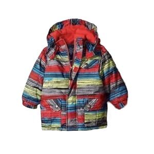 Rugged Bear Baby Boys ‘Stripe Coat Gray